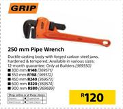 Grip 250mm Pipe Wrench