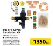 Builders 600kPa Geyser Installation Kit SANS151-Each