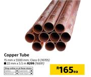Copper Tube 15mm x 5500mm Class 0-Each