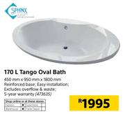 Sphinx 170L Tango Oval Bath
