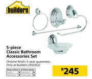 5 Piece Classic Bathroom Accessories Set