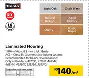 Trento Laminated Flooring 8.3mm Thick-Per Sqm