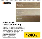 Premia Broad Plank 295mm Wide Laminated Flooring 12.3mm Thick-Per Sqm