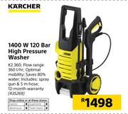 Karcher 1400 W 120 Bar High Pressure Washer K2.360 Including Spray Gun & 5m Hose