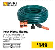 Garden Master Hose Pipe & Fittings 20m x 12mm