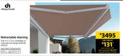 Designhouse Retractable Awning 3.95m x 2.5m In Charcoal And Beige-Each