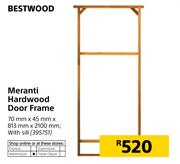 Bestwood Meranti Hardwood Door Frame-70mm x  45mm x 813mm x 2100mm