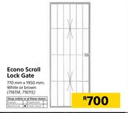 Econo Scroll Lock Gate-770mm x 1950mm