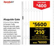 Xpanda Diy Aluguide Gate-2.5m x 1.9m