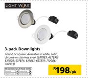 Light Worx 3 Pack Downlights-Per Pack