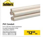 Builders PVC Conduit-4m x 20mm Each