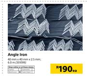 Angle Iron 6.0m-40mm x 40mm x 2.5mm Each