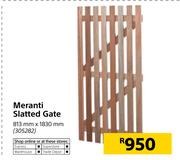 Meranti Slatted Gate