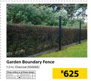 Garden Boundary Fence Charcoal-1.2m