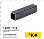 Square Tubing-25mm x 1.6mm x 6.0m