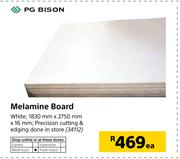 PG Bison Melamine Board White-1830mm x 2750mm x 16mm Each