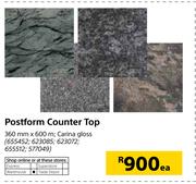 Postform Counter Top-360mm x 600m Each