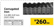Corrugated Iron 3m IBR-0.47mm Each