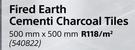 Fired Earth Cementi Charcoal Tiles-500mm x 500mm