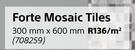 Forte Mosaic Tiles-300mm x 600mm Per Sqm