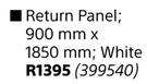 Prima Bella EI Blanco Pivot Door In White(Return Panel)-900mm x 1850mm