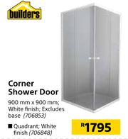 Special Builders Corner Shower Door 900mm x 900mm m.guzzle .za