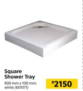 Square Shower Tray White-900mm x 100mm