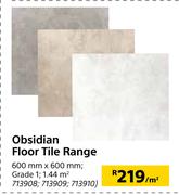 Obsidian Floor Tile Range Grade 1 600mm X 600mm-Per Sqm