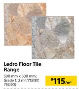 Ledro Floor Tile Range Grade 1 500mm X 500mm-Per Sqm