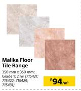 Malika Floor Tile Range Grade 1 350mm X 350mm-Per Sqm