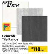 Fired Earth Cementi Tile Range Grade 1 500mm X 500mm-Per Sqm
