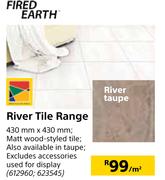 Fired Earth River Tile Range 430mm X 430mm-Per Sqm
