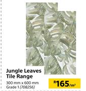 Jungle Leaves Tile Range Grade 1 300mm X 600mm-Per Sqm
