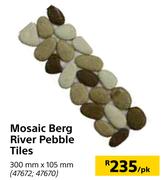 Mosaic Berg River Pebble Tiles 300mm X 105mm-Per Pack