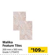 Malika Feature Tiles Grade 1 200mm X 300mm-Per Sqm