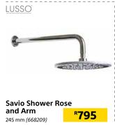 Lusso Savio Shower Rose & Arm 245mm