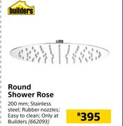 Builders Round Shower Rose-200mm