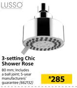 Lusso 3 Setting Chic Shower Rose-80mm