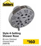 Builders Style 4 Setting Shower Rose 85mm