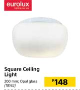 Eurolux Square Ceiling Light-200mm