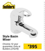 Builders Style Basin Mixer
