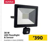 Eurolux 30W LED Floodlight & Sensor