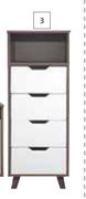 Home & Kitchen Walnut Tall Boy 450mm x 450mm x 1200mm