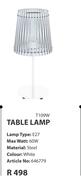 Sendero Table Lamp T109W