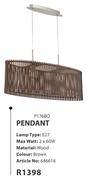 Sendero Pendant Lamp (P176BO)