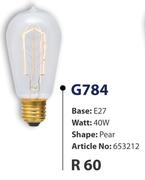 Carbon Filament Lamp G784 40W