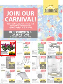 Builders Express Greenstone & Bedfordview : Join Our Carnival (31 Oct - 3 Nov 2019), page 1