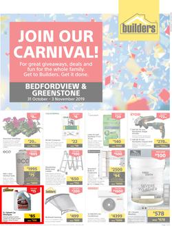 Builders Express Greenstone & Bedfordview : Join Our Carnival (31 Oct - 3 Nov 2019), page 1