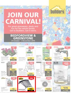 Builders Express Greenstone & Bedfordview : Join Our Carnival (31 Oct - 3 Nov 2019), page 1
