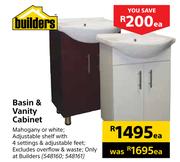 Builders Basin & Vanity Cabinet-Each